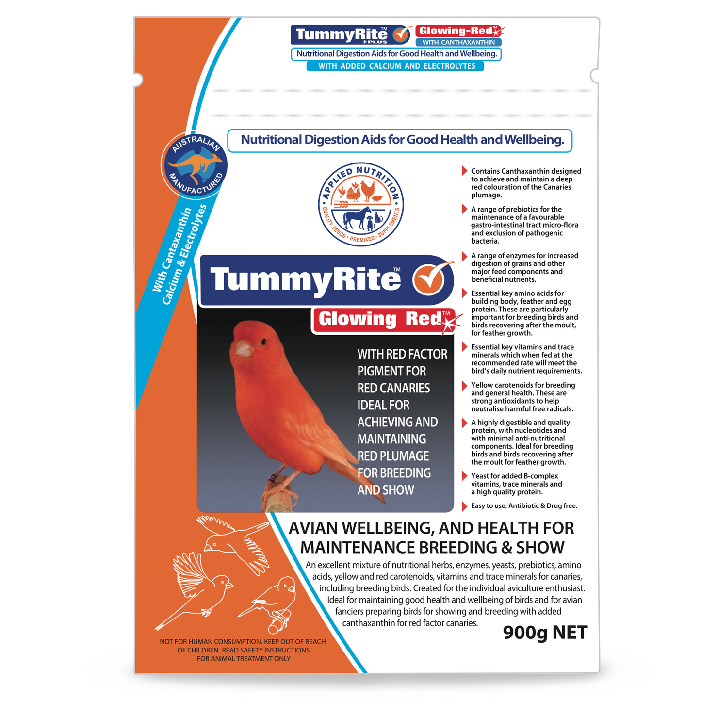 TummyRite Plus with Calcium + Electrolytes for Red Canaries