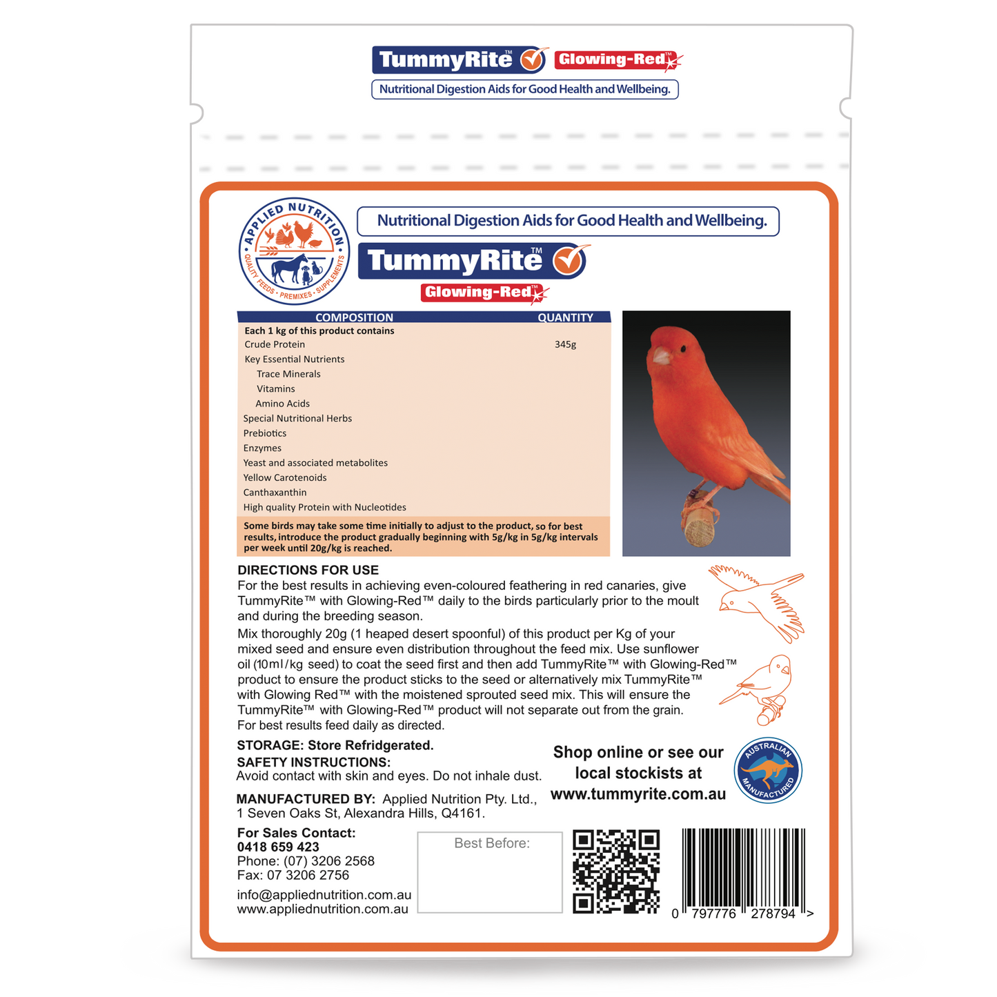 TummyRite for Red Canaries