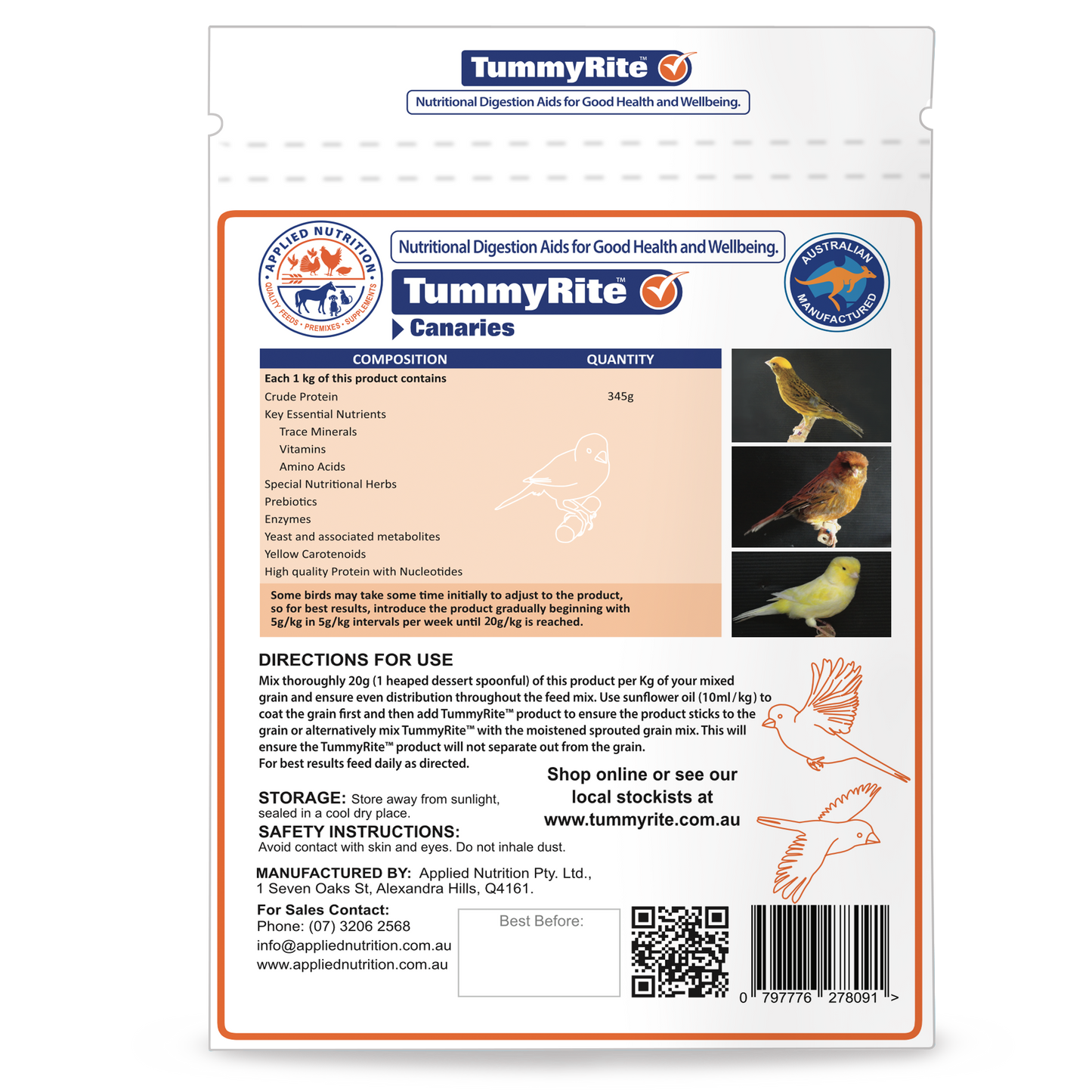 TummyRite for Canaries