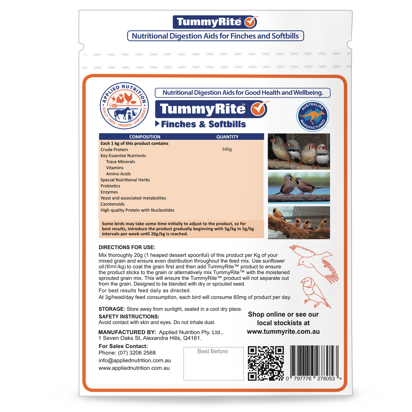TummyRite for Finches & Softbills