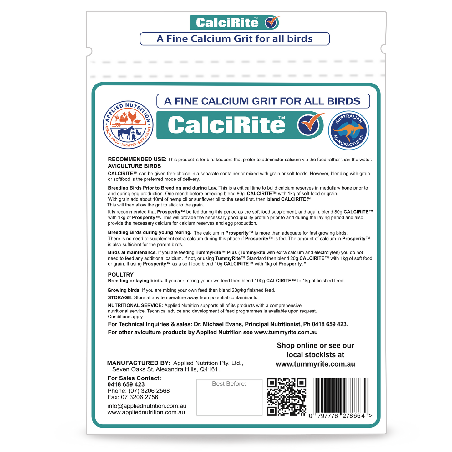 CalciRite™ Fine Calcium Grit