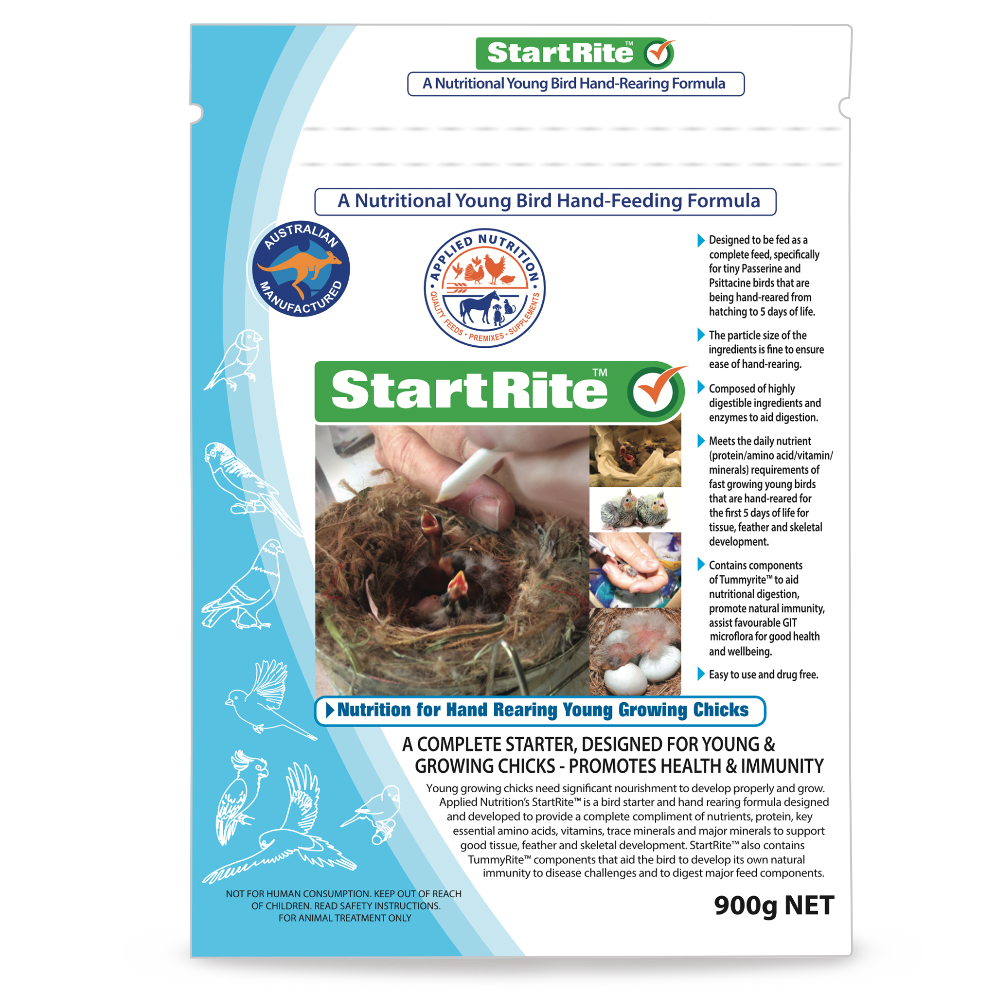 Hand Rearing Mix StartRite™ Hand Rearing Formula – Applied Nutrition - TummyRite