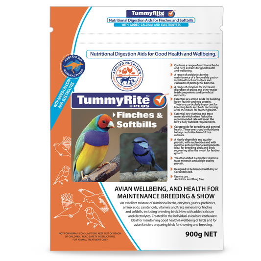 TummyRite Plus with Calcium + Electrolytes for Finches & Softbills